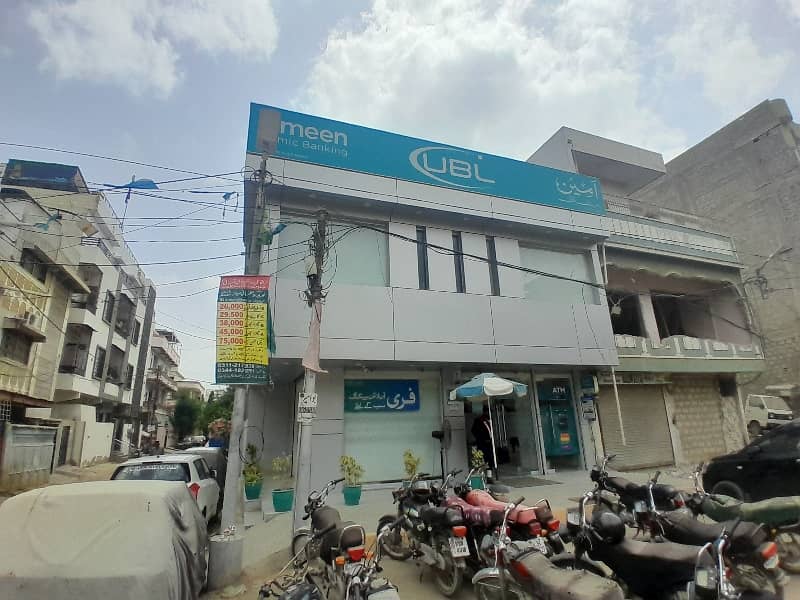 UBL BANK RENTED CORNER BUILDING FOR SALE BUFFER ZONE 15/A1 in Buffer Zone 1, Karachi