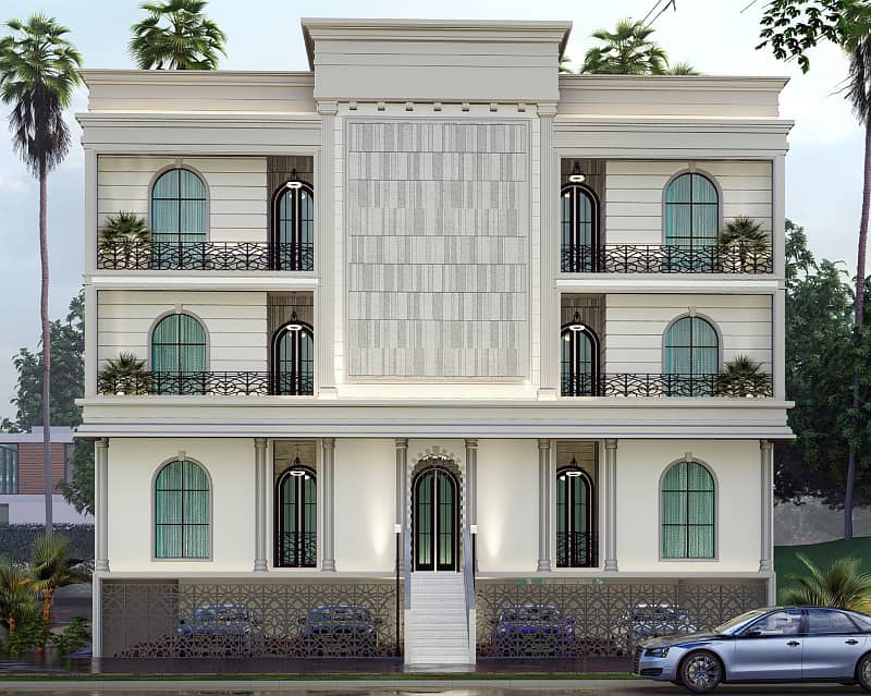4 bed dd 2nd floor with roof lift parking in PECHS, Karachi