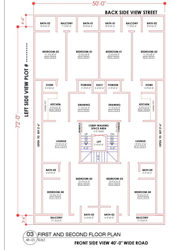 4 bed dd 2nd floor with roof lift parking photo 4